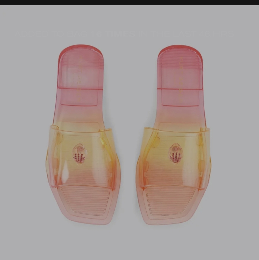 Iridescent Pink Jelly Slide Sandals Madison Kurtgeiger New With The Box - Picture 6 of 13